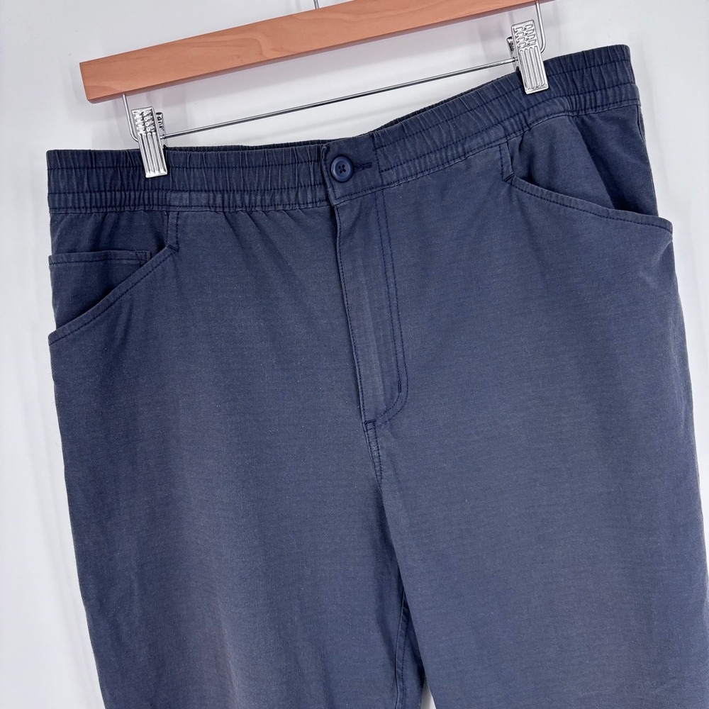 Patagonia Nomader Joggers Men L Navy Blue Drawstring Elastic Hiking Travel Pants